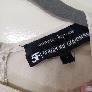 Nanette Lepore Sheer Ruffled Blouse